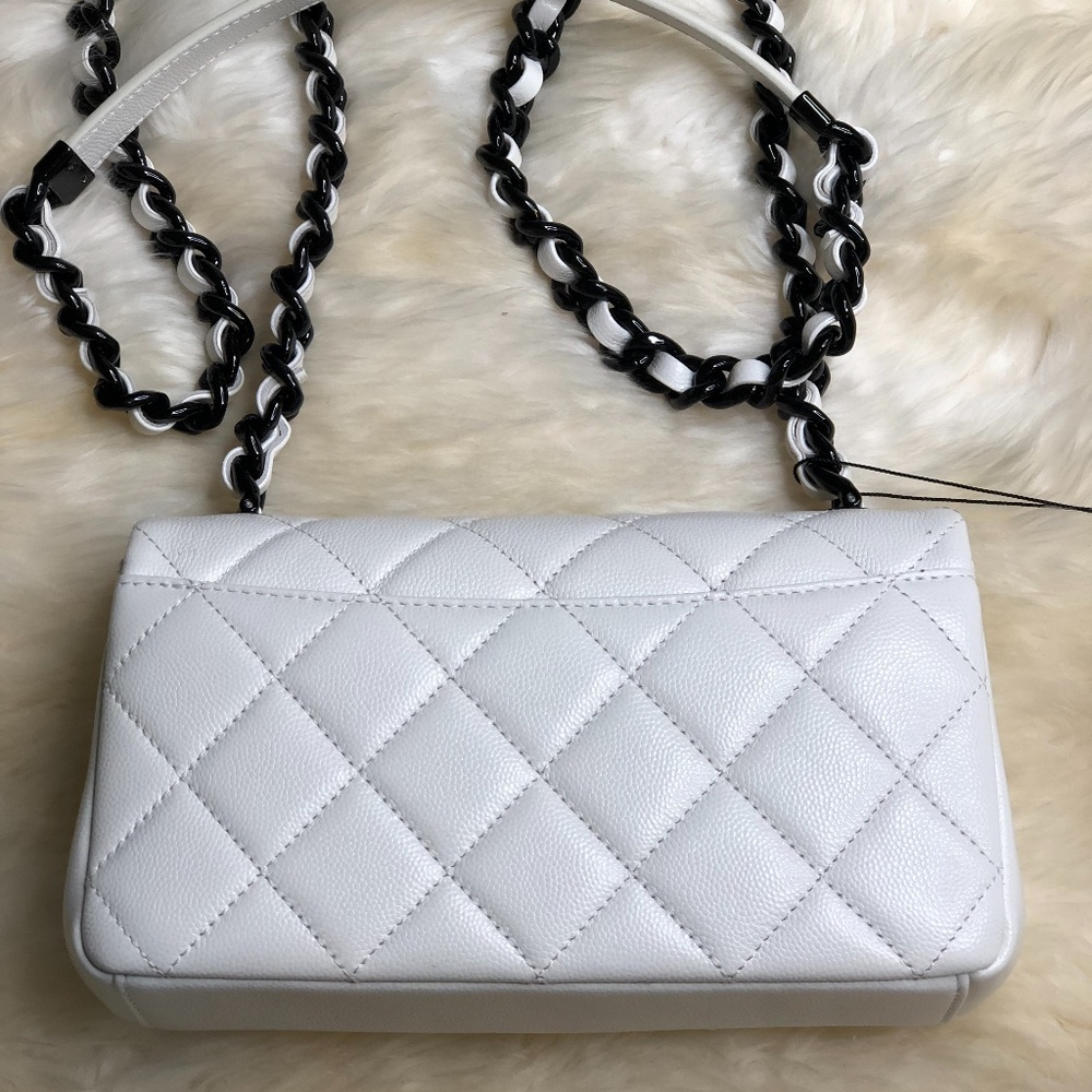 NEW 21C White Caviar Mini Rectangular Chunky Chain - Picture 3 of 8